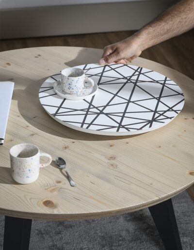 JFG Ébénisterie - Collection HIMA table basse plateau interchangeable
